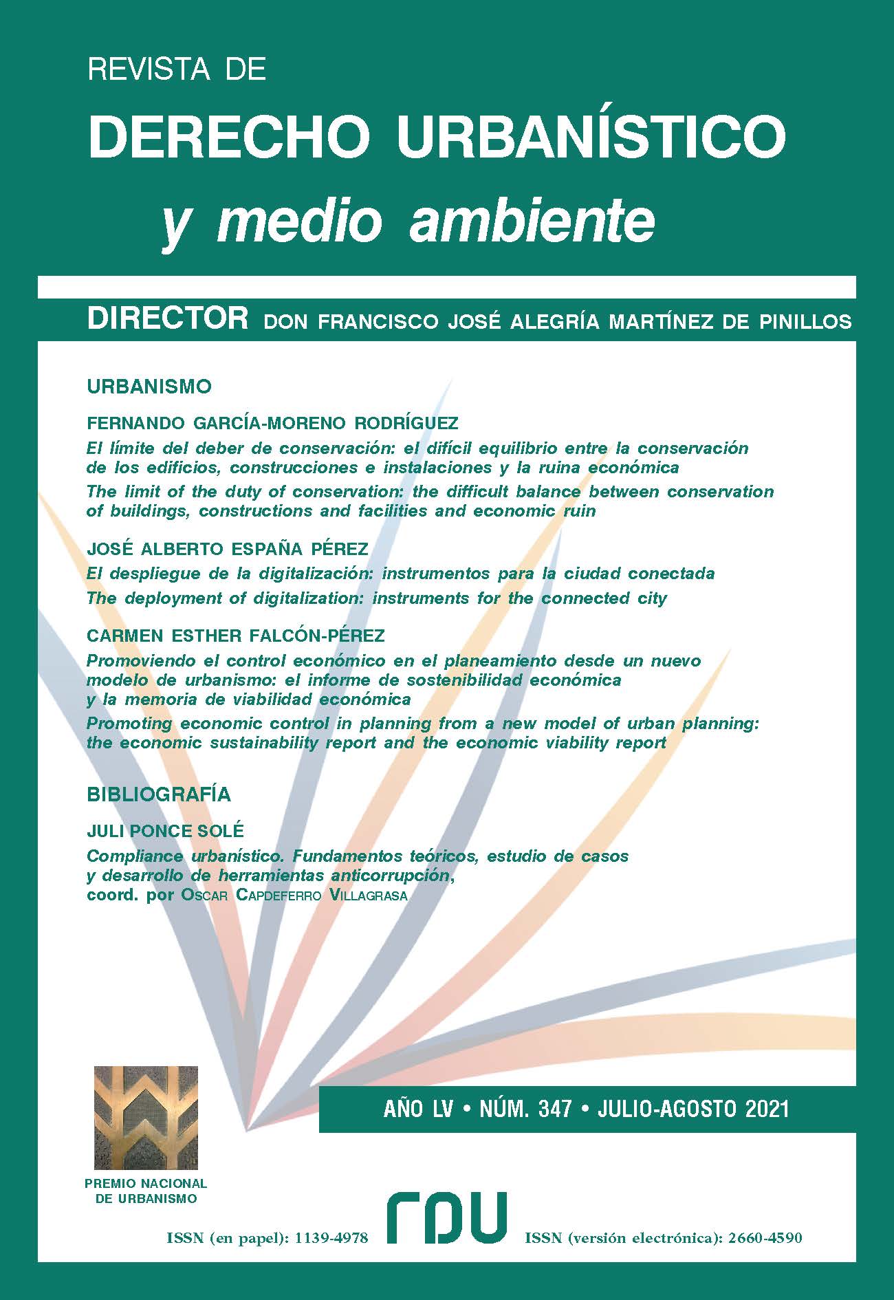 					View Vol. 55 No. 347 (2021): REVISTA DE DERECHO URBANISTICO Y MEDIO AMBIENTE
				