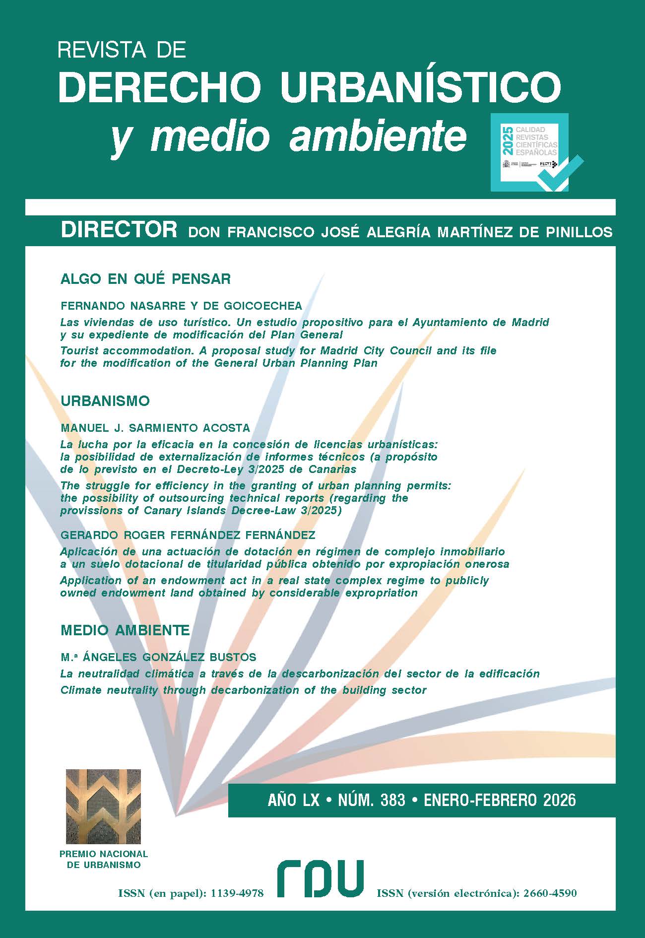 					Ver Vol. 60 Núm. 383 (2026): REVISTA DE DERECHO URBANÍSTICO Y MEDIO AMBIENTE
				